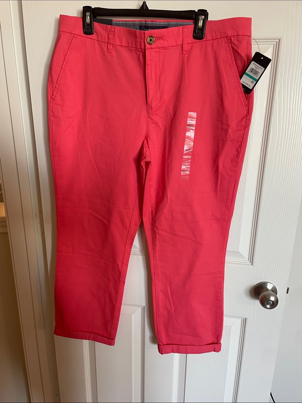 Tommy Hilfiger Coral Pink Hampton Stretch Slim Chino